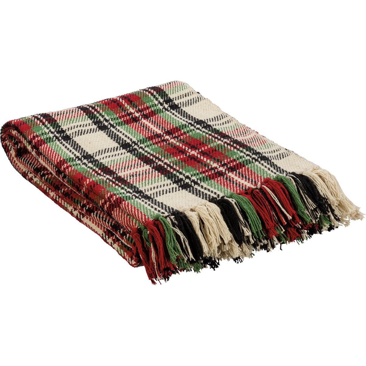 Christmas Throw - Cream Plaid