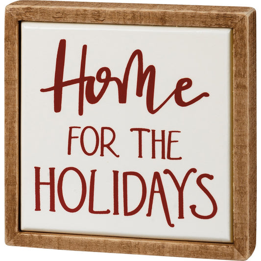 Home For The Holidays Mini Box Sign