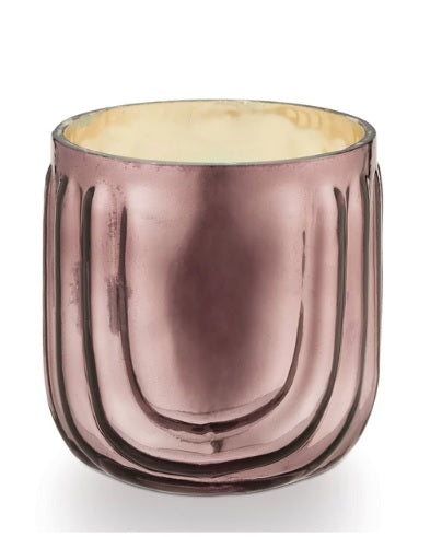 Pink Pine Pressed Glass Candle