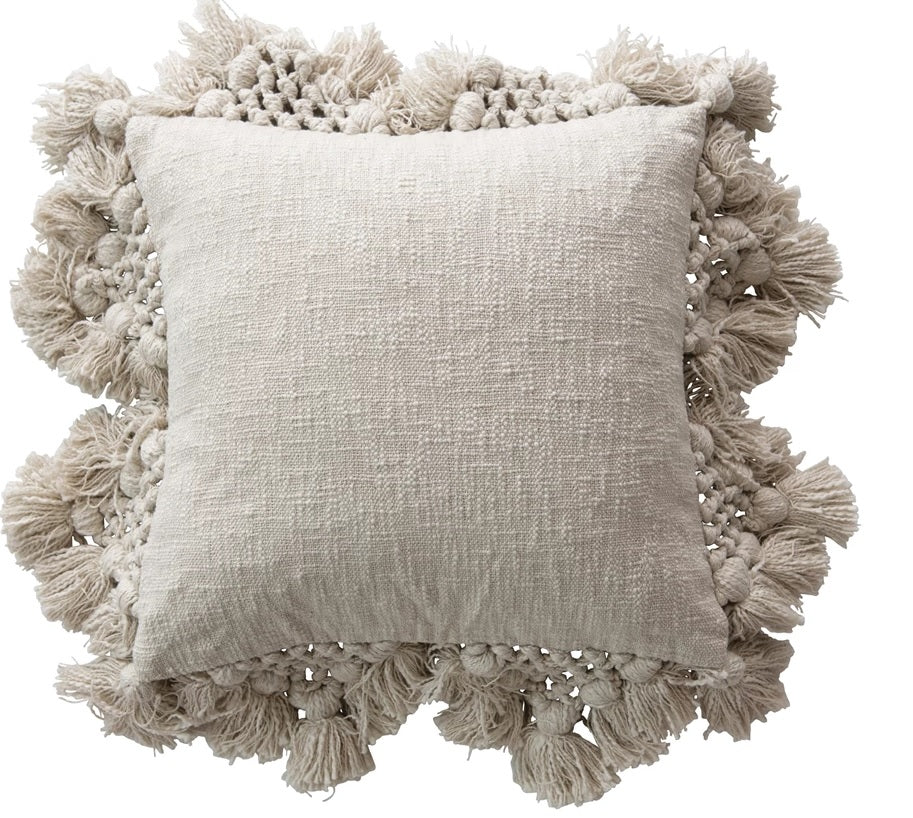 Emily Crochet & Tassel Pillow