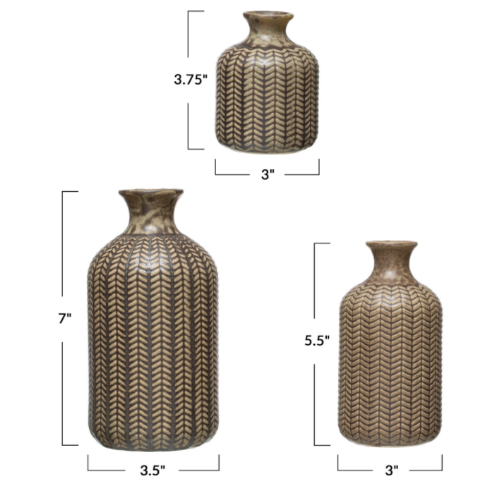 Maya Olive Vases, 3 sizes
